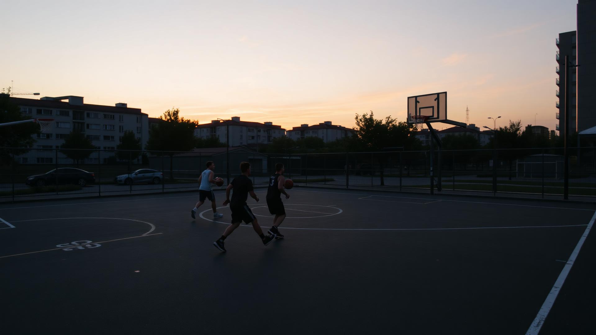 3x3-Basketball auf dem Outdoor-Court