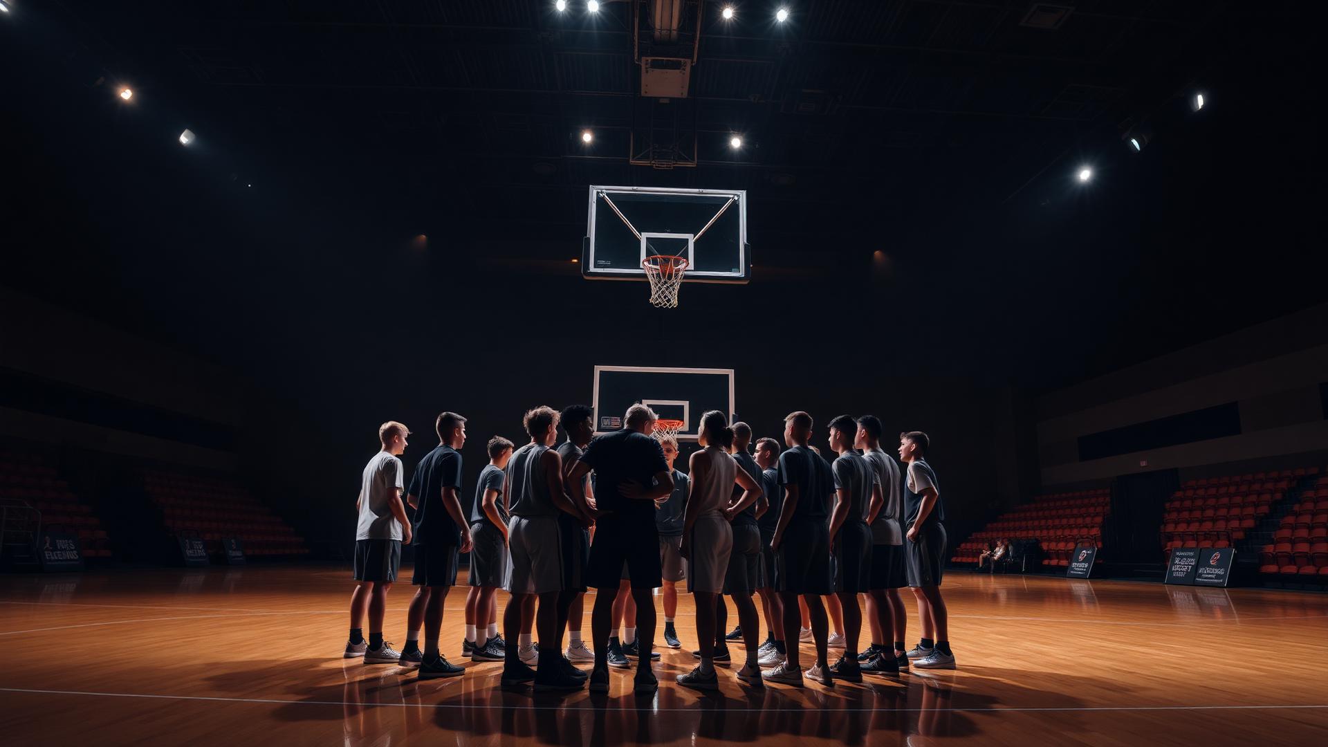 Jugendmannschaft im Huddle